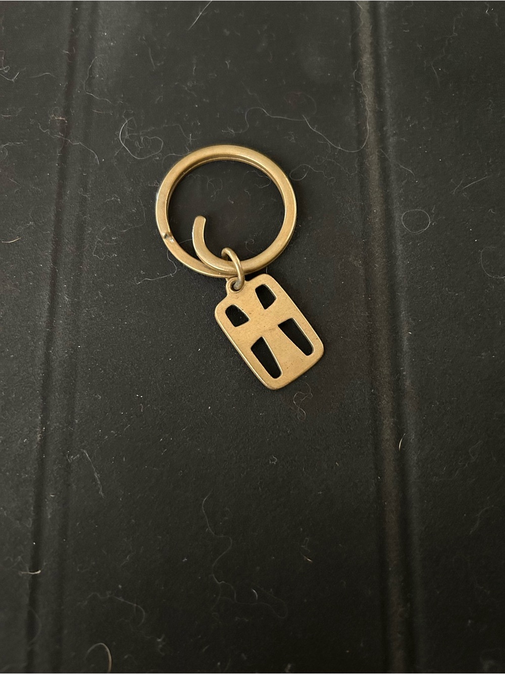 James Avery Brass Cross Keychain